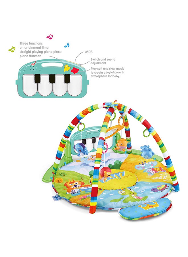 Educational Children's Musical, Fitness Mat With Piano Microphone And Pendants 55x86x86cm