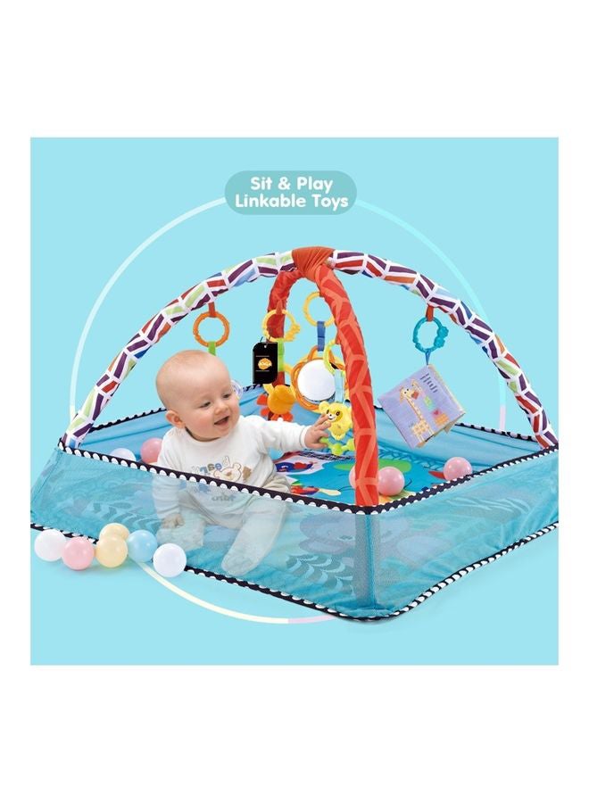 Multi-function Baby Fitness Frame Crawling Game Blanket Puzzle Play Mat 80x80x55cm