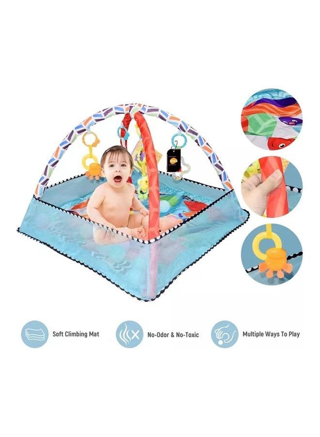 Multi-function Baby Fitness Frame Crawling Game Blanket Puzzle Play Mat 80x80x55cm