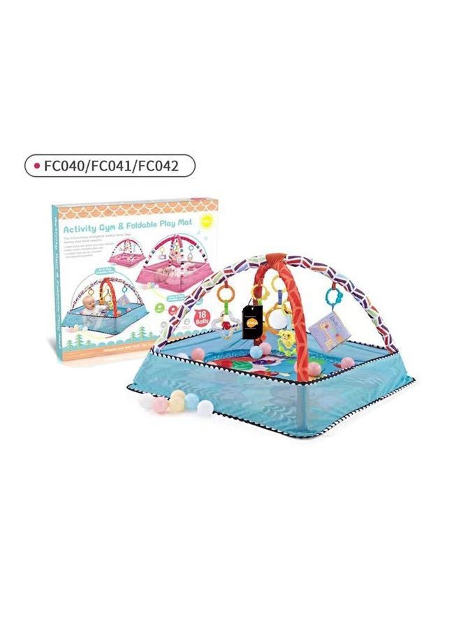 Multi-function Baby Fitness Frame Crawling Game Blanket Puzzle Play Mat 80x80x55cm