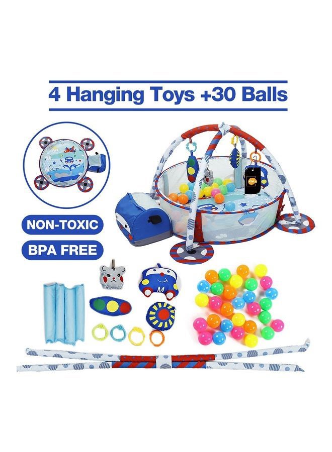 3 In 1 Baby Plays Mat Gym Activity Hanging Toys Balls Infant Floor Crawling 95x70x50cm