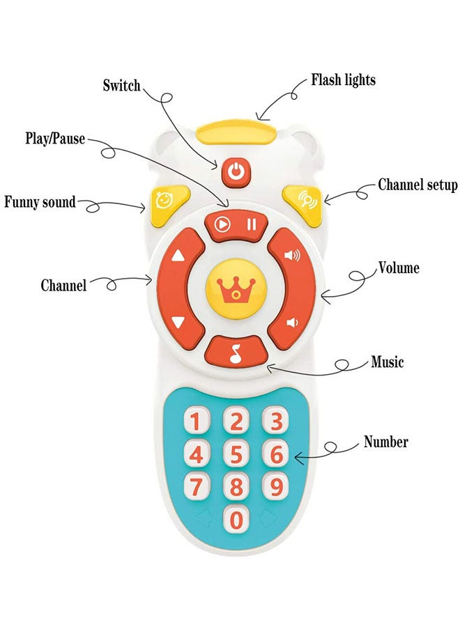 Music Baby Controller Toy For Toddlers And Babies 20 Simulation Button With 9 Different Channels 16.5x4.5x20.5cm
