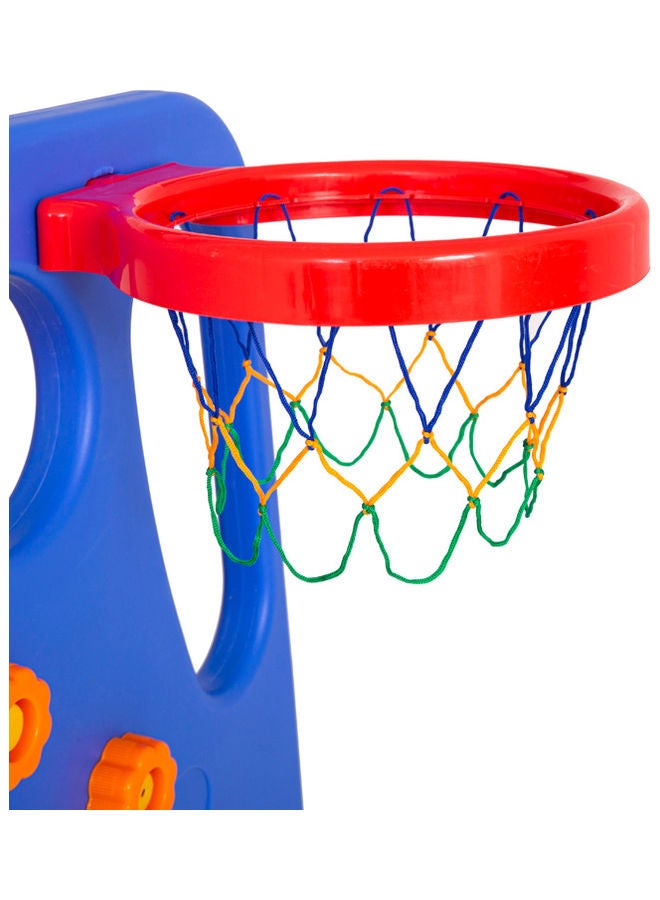 Indoor Plastic Slide with Basketball Hoop 165 x 85 x 105cm