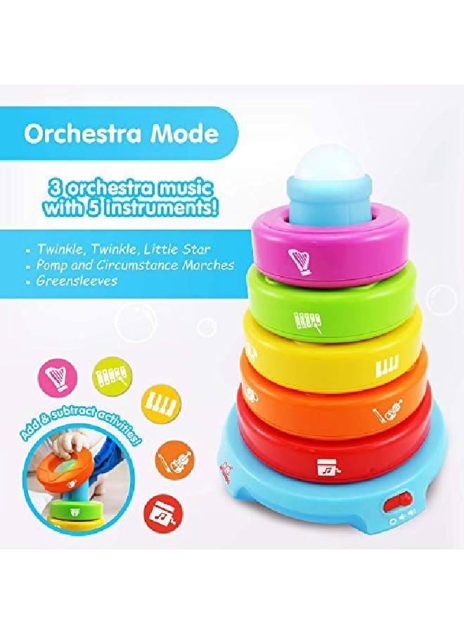 Stack & Learn - Educational Activity Toy For Infants Babies Toddlers For 6 Month And Up - Ideal Baby Toy Gifts