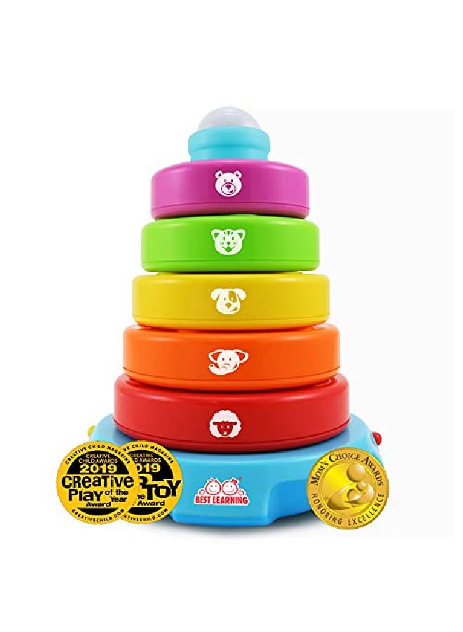 Stack & Learn - Educational Activity Toy For Infants Babies Toddlers For 6 Month And Up - Ideal Baby Toy Gifts