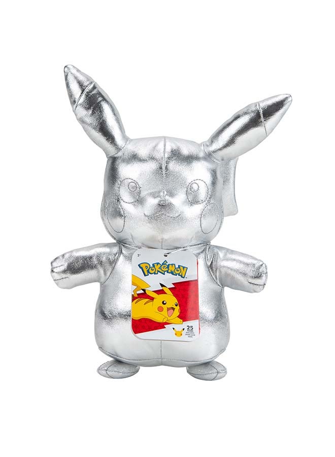 Plush Siver Pikachu 15.24cm