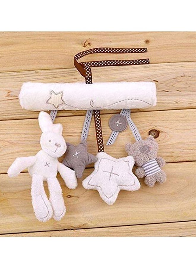Baby Crib Bear Plush Stuffed Rattles For Stroller