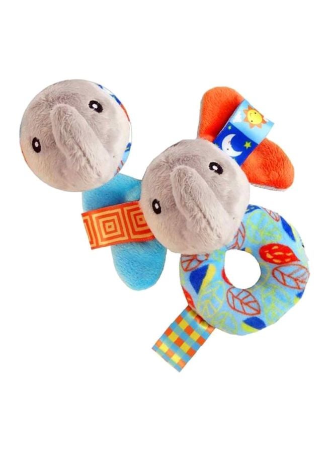 Elephant Shaped Plush Rattle