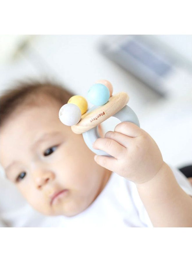 Wooden Bell Rattle 6.2x6.2x7.9cm