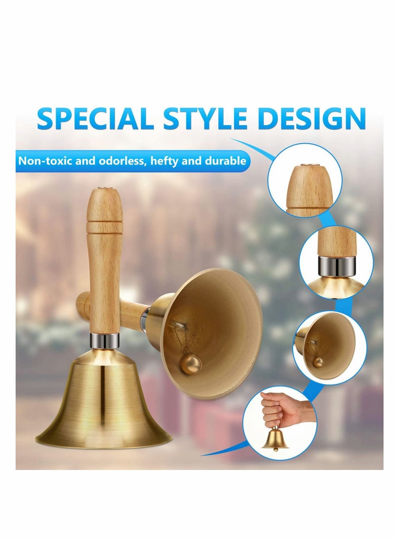Handbell, Solid Wooden Handle Hand Bell, School Bell, Multi-Purpose for Children Toy Firm For School Children Toy
