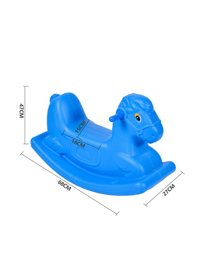 Plastic Animal Colorful Rocking Horse For Kids Rocker 68x27x47cm