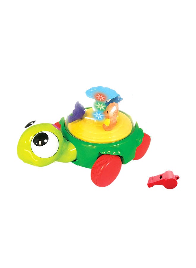 Whistle Control Playful Ride On Turtle