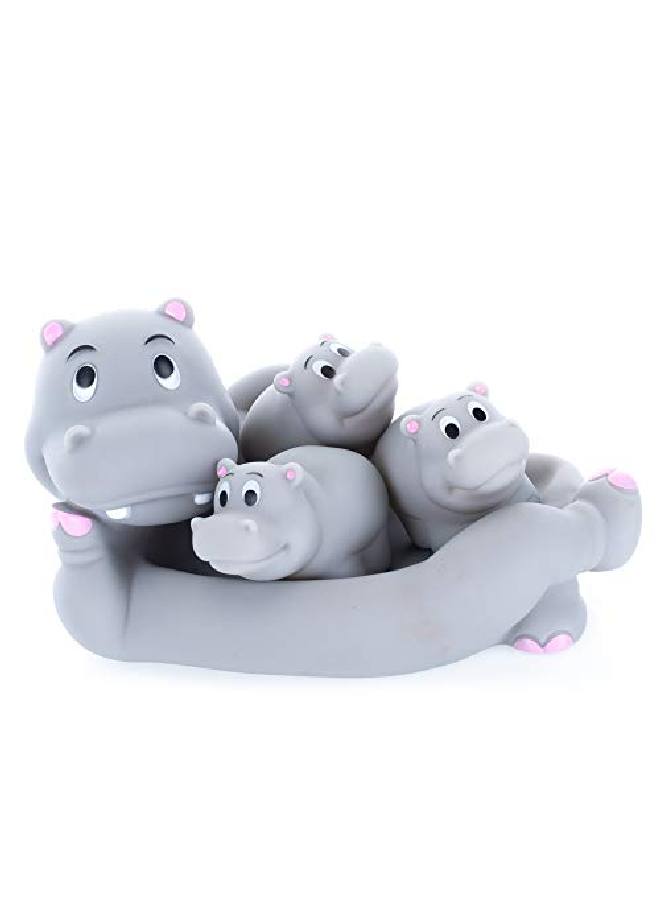 Rubber Hippo Family Bathtub Pals Floating Bath Tub Toy