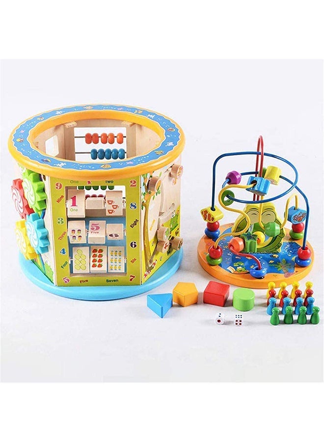 8 In 1 Multifunction Wooden Activity Cube