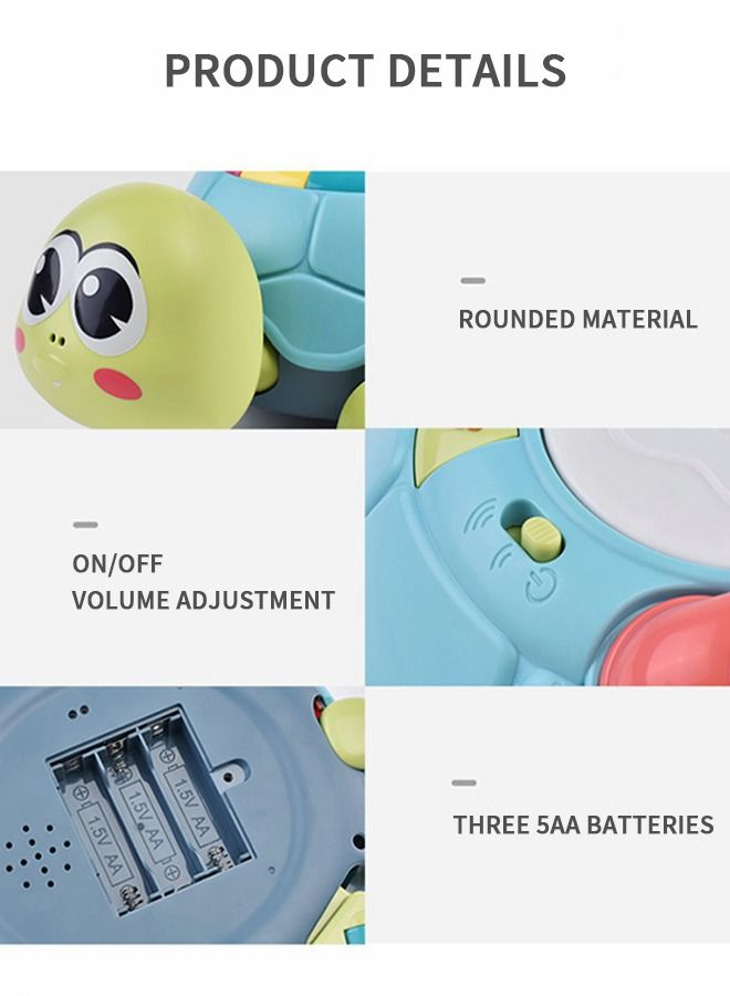 Music Turtle Toy Baby Crawling Toy With Light And Sound Phone Educational Toy