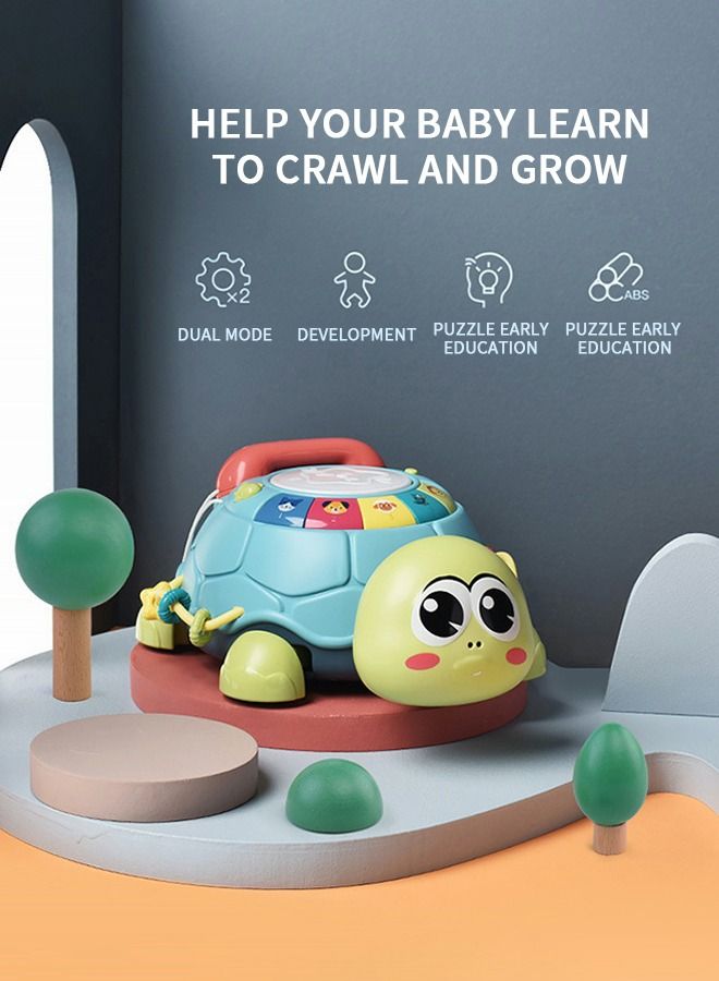 Music Turtle Toy Baby Crawling Toy With Light And Sound Phone Educational Toy
