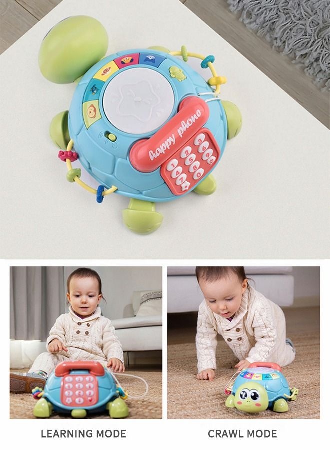 Music Turtle Toy Baby Crawling Toy With Light And Sound Phone Educational Toy