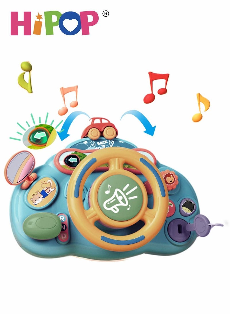 Toddler Toys,Rotating Steering Wheel Toy With Music And Light,Partial Color Random,Musical Toys Early Education Toys