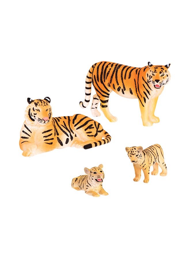 4-Piece Tiger Family Set 20.3x11.4x10.8cm