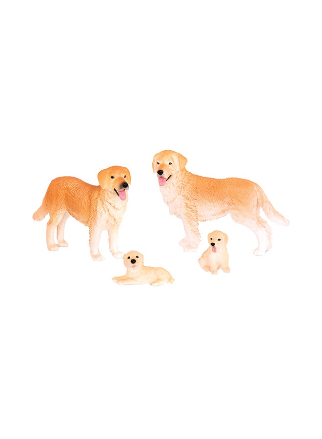 4-Piece Dog Family Set 20.3x11.4x10.8cm