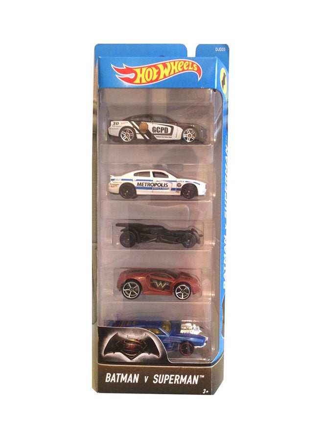 5-Piece Batman V Superman Car Set