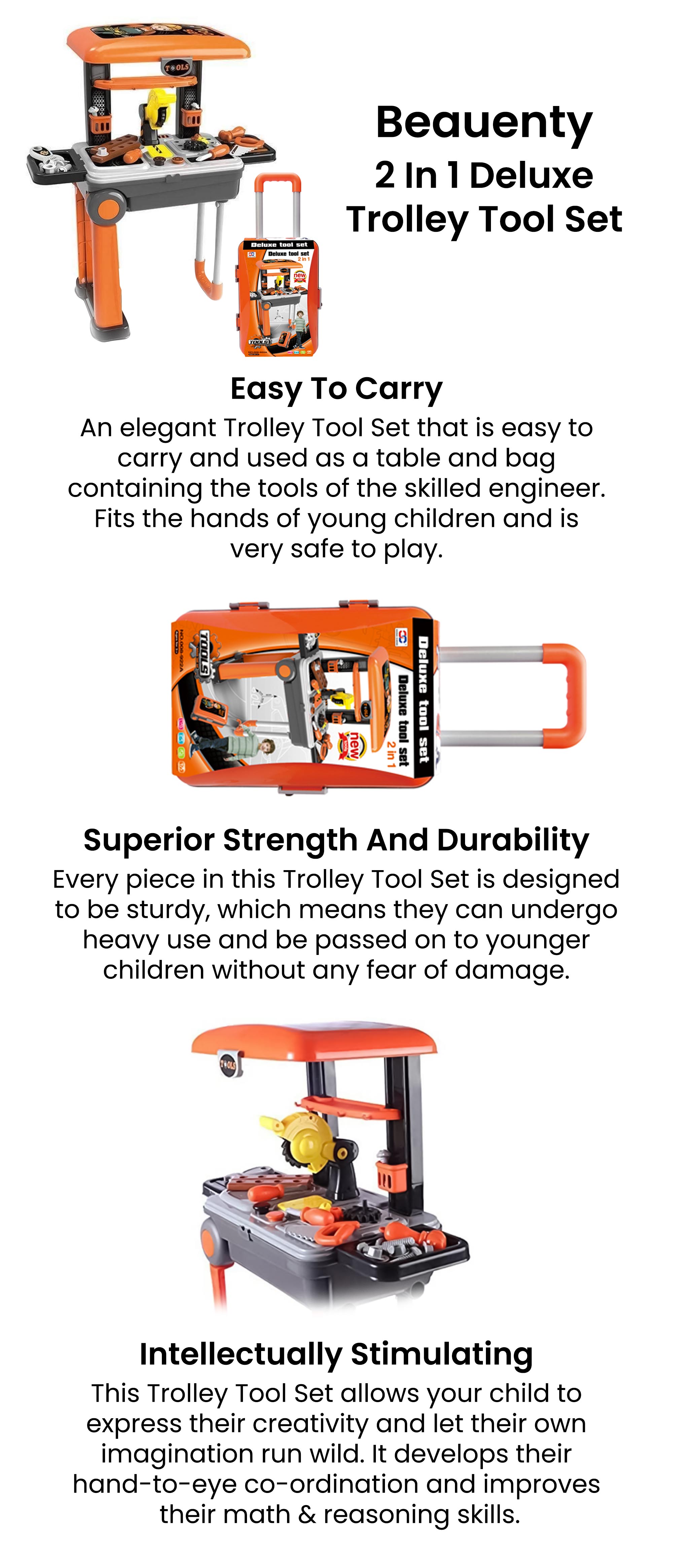 2 In 1 Deluxe Trolley Tool Set
