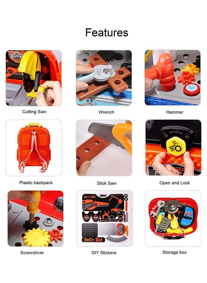 2-In-1 Deluxe Tools Set with Box for Kids
