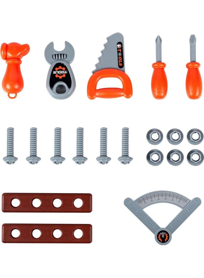2-In-1 Deluxe Tools Set with Box for Kids