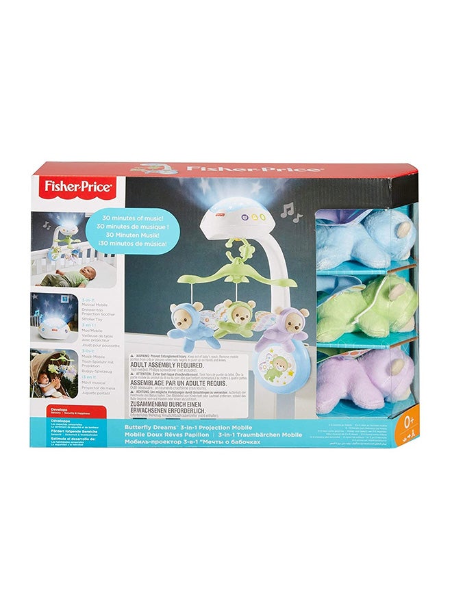 Butterfly Dreams 3-in-1 Projection Mobile Crib Toy 3.7x15.8x11inch