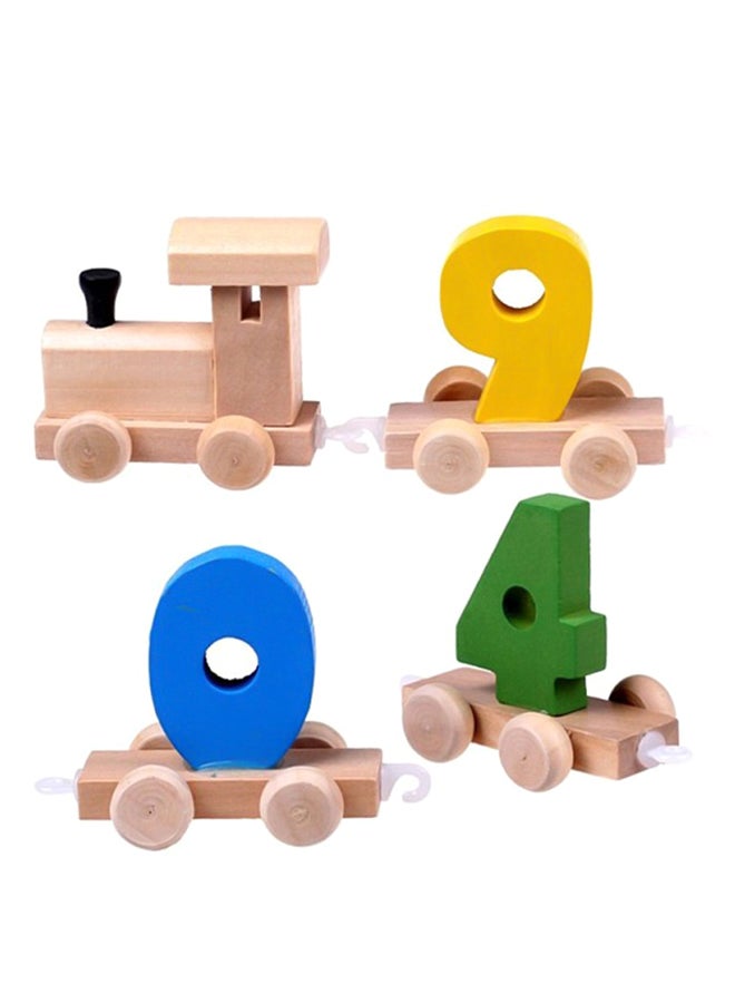 Factory  Wooden Puzzle Dragging Stitching Toys Children's Enlightenment Cognitive Digital Trains