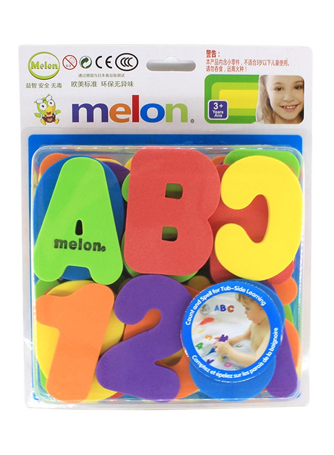 36-Piece Baby Bath Toys Letters And Number Set