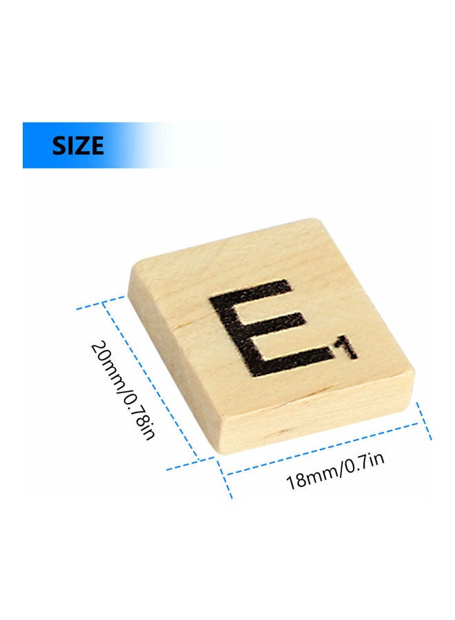 100-Piece Wooden Replaceable Board Letter Educational Toy