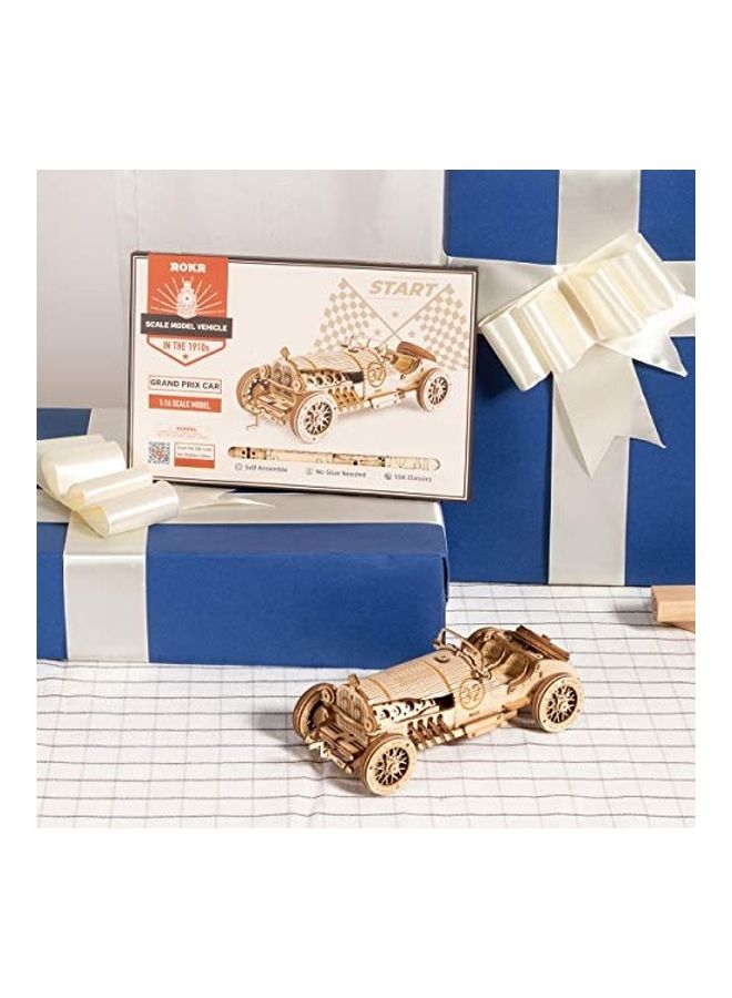 3D Wooden Puzzle-Mechanical Car Model-Self Building Vehicle Kit 7.4inch