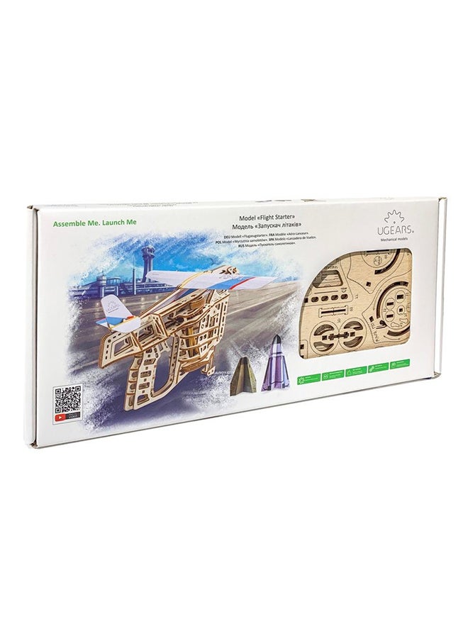 198-Piece 3D Wooden Puzzle, Flight Starter - Camel Brown 37.8x3.2x17cm