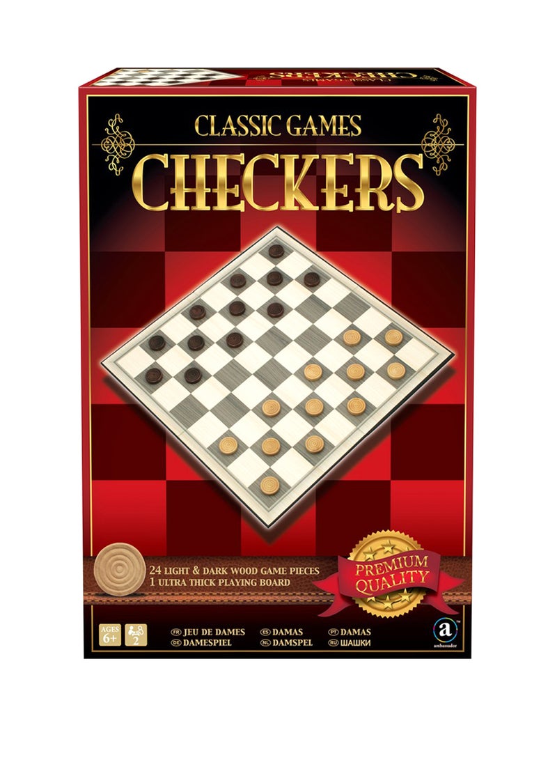 Classic Wood Checkers