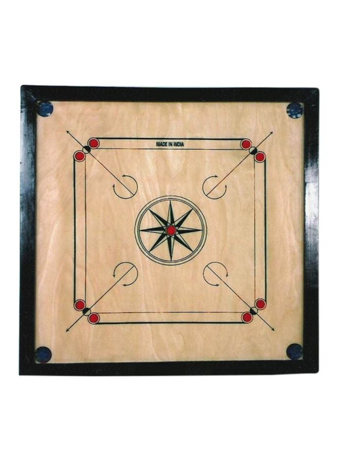 Wooden Carrom Board with 21 plastic coins