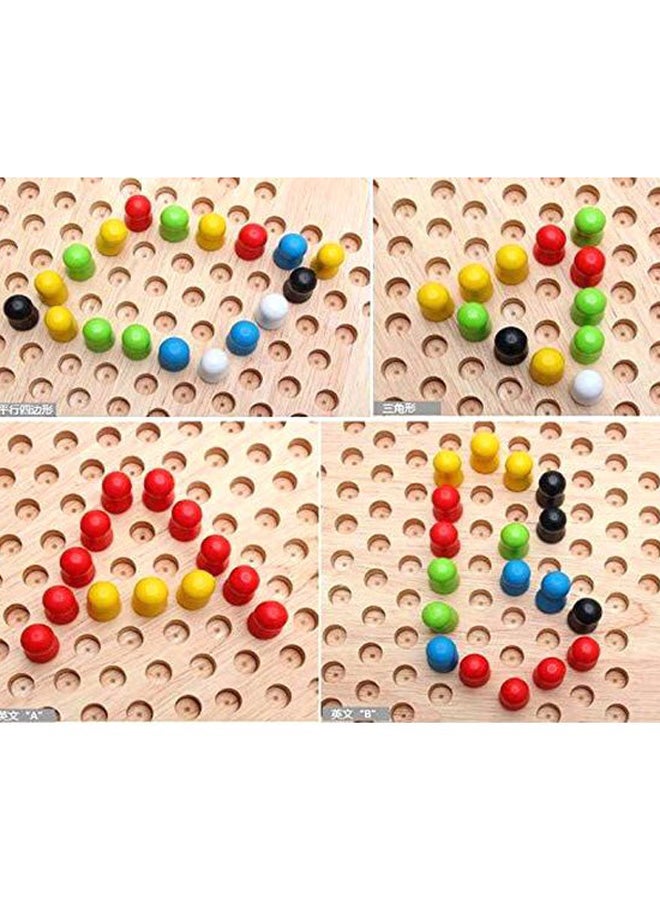 Chinese Board Game Wooden Hexagon Checkers Educational Desk