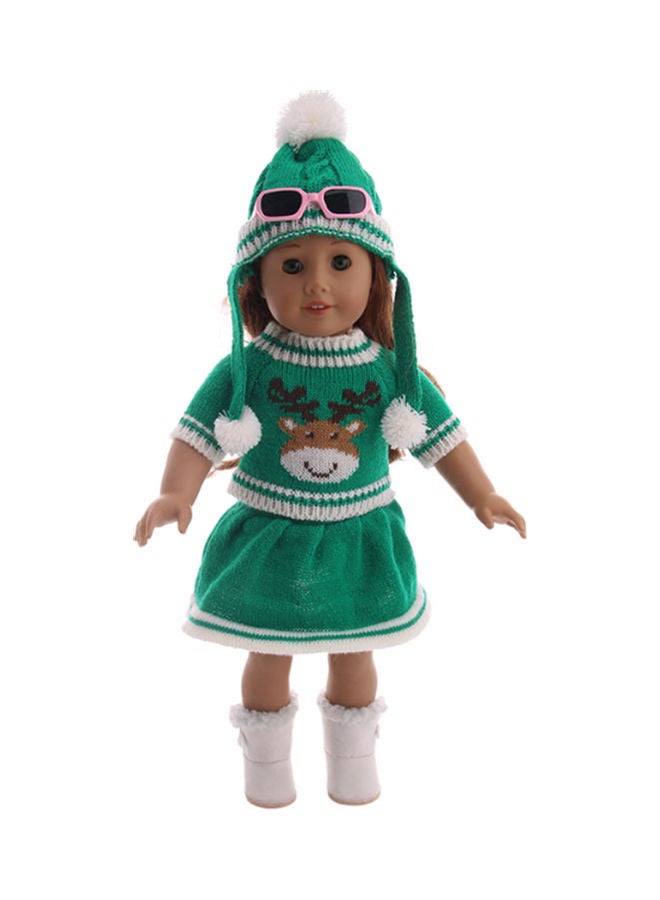 3-Piece American Doll Clothes Sweater Set 18inch