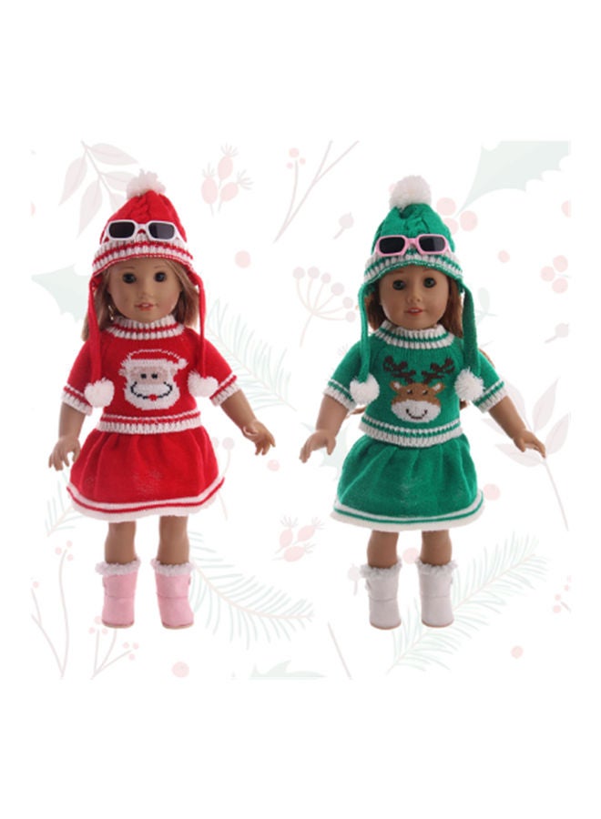 3-Piece American Doll Clothes Sweater Set 18inch