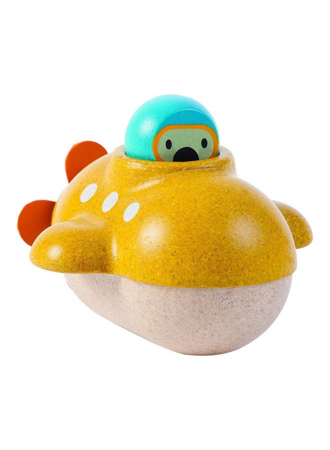 Wooden Submarine 12.4x9.8x6cm