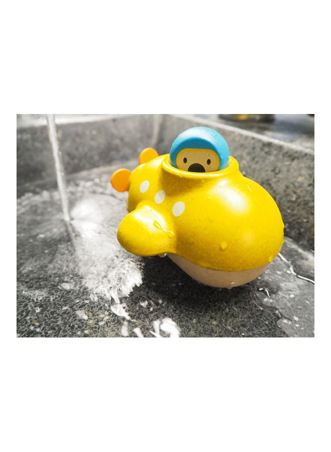 Wooden Submarine 12.4x9.8x6cm