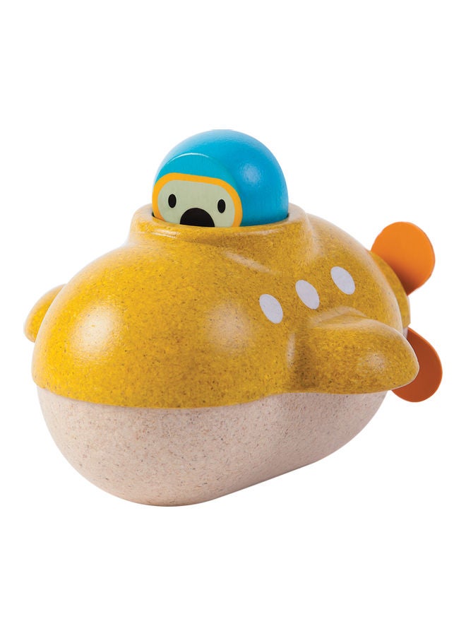 Wooden Submarine 12.4x9.8x6cm