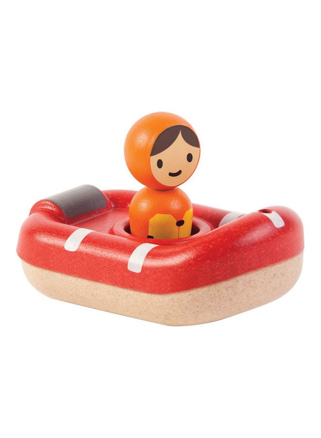 Wooden Coast Guard Boat 8.51x11.99x6cm