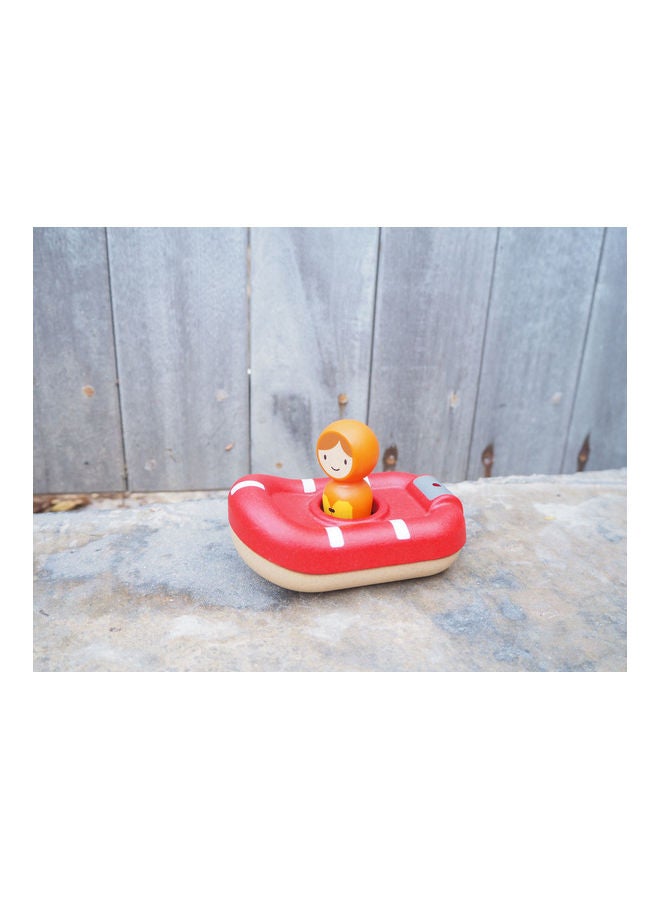 Wooden Coast Guard Boat 8.51x11.99x6cm