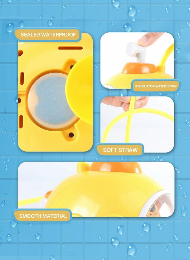 Automatic Submarine Water Spray Bath Toy with 4pcs Floating Yellow Duck