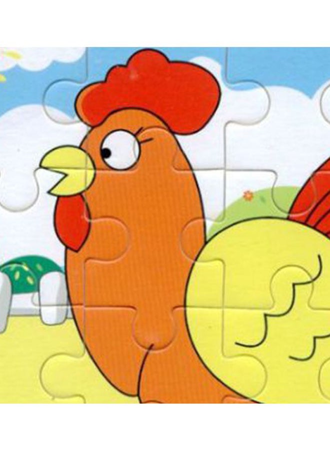 16-Piece Wooden Jigsaw Puzzle 16x16cm