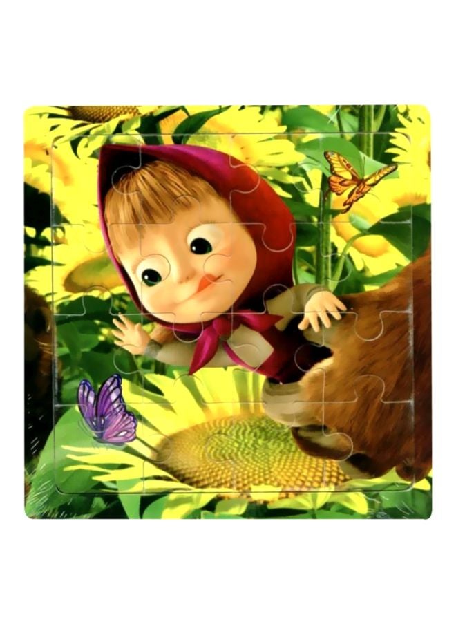 16-Piece Wooden Jigsaw Puzzle Card 16x16cm