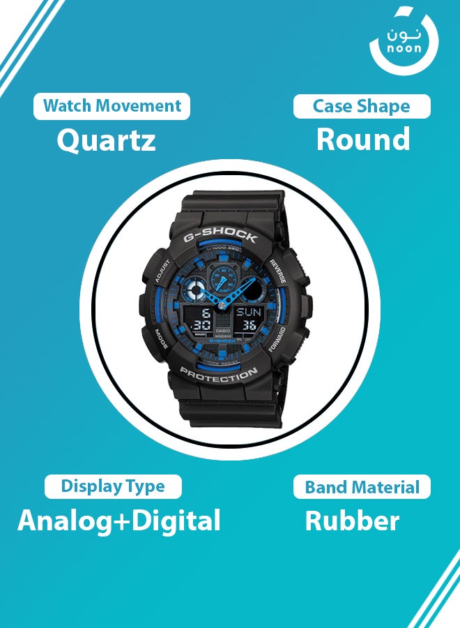 Men's Men's Resin Analog-Digital Watch GA-100-1A2 - 51.2 mm