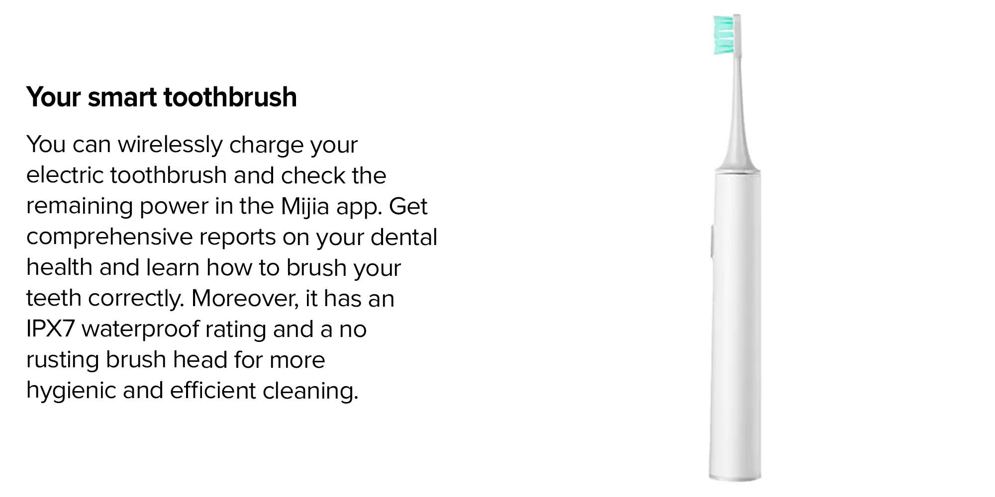 Mi Smart Electric Toothbrush T500 White 24.6 x 24.6 x 85.0mm