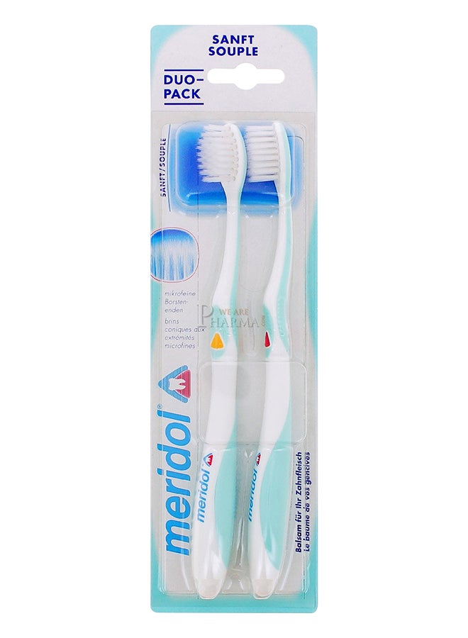 Pack Of 2 Soft Toothbrush White